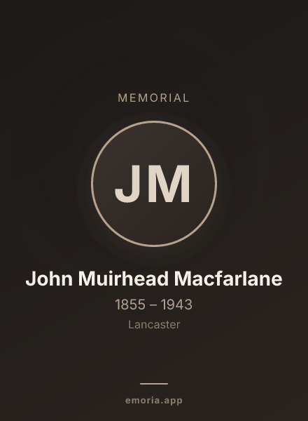 Memorial portrait of John Muirhead Macfarlane