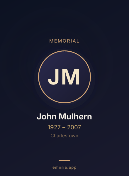 Memorial portrait of John Mulhern