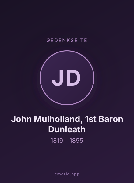 Gedenkportrait von John Mulholland, 1st Baron Dunleath