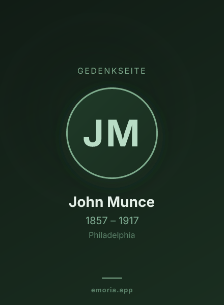 Gedenkportrait von John Munce