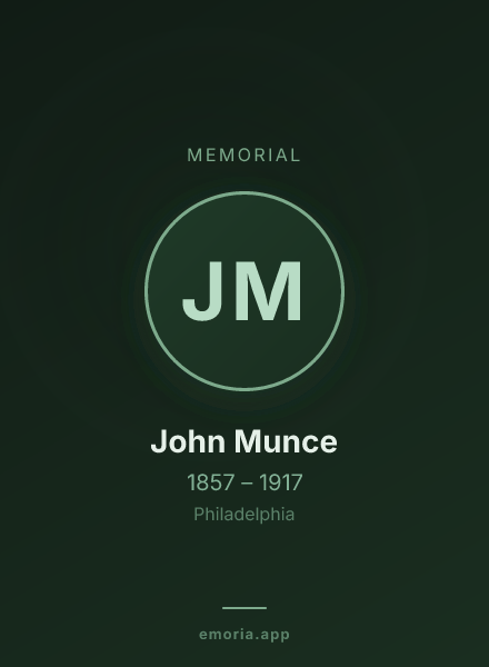 Memorial portrait of John Munce