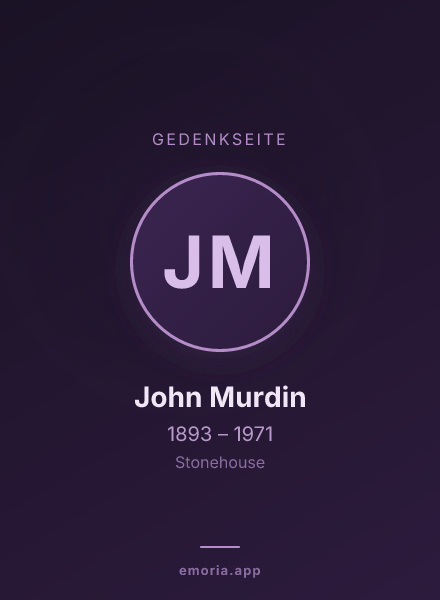 Gedenkportrait von John Murdin