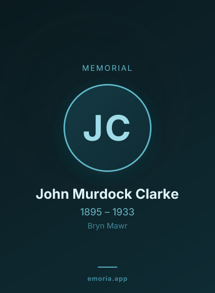 Memorial portrait of John Murdock Clarke