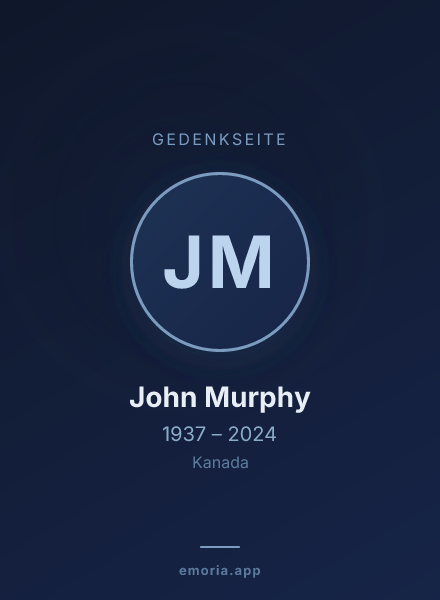 Gedenkportrait von John Murphy