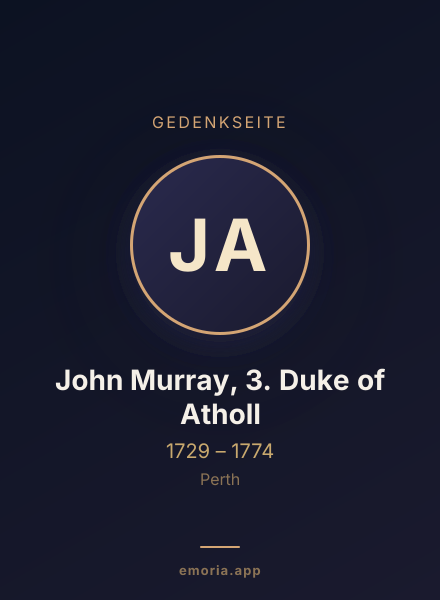 Gedenkportrait von John Murray, 3. Duke of Atholl
