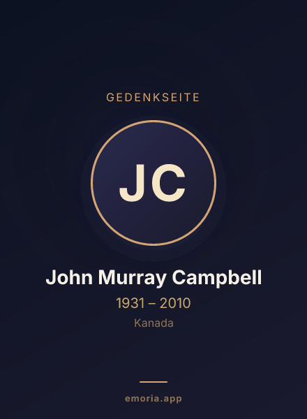 Gedenkportrait von John Murray Campbell