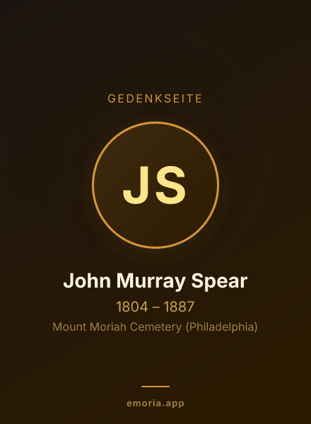 Gedenkportrait von John Murray Spear