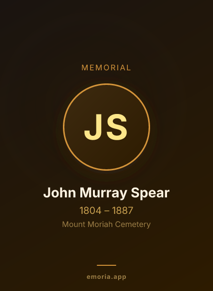 Memorial portrait of John Murray Spear