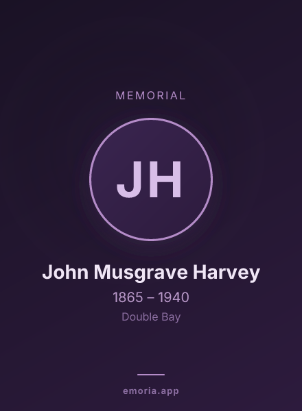 Memorial portrait of John Musgrave Harvey