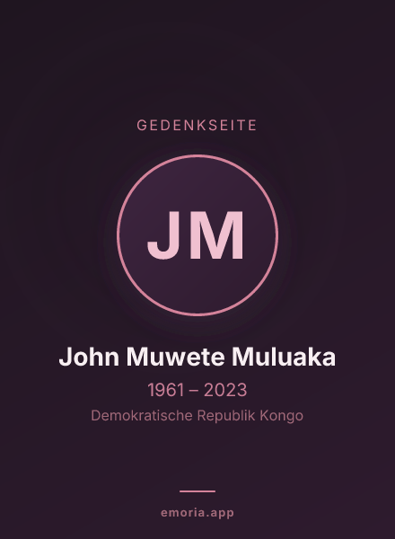 Gedenkportrait von John Muwete Muluaka