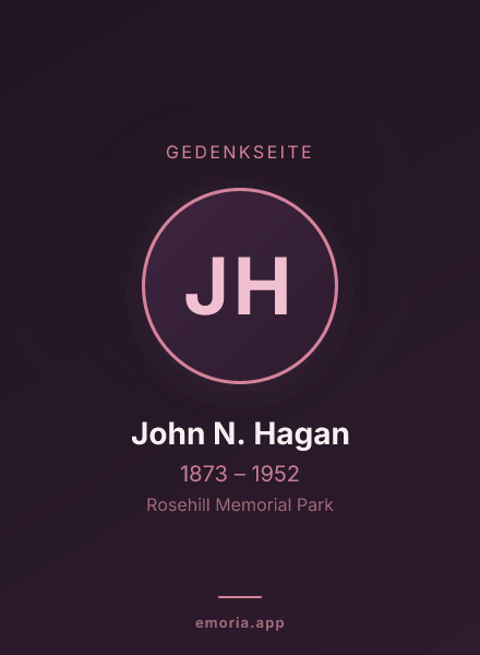 Gedenkportrait von John N. Hagan