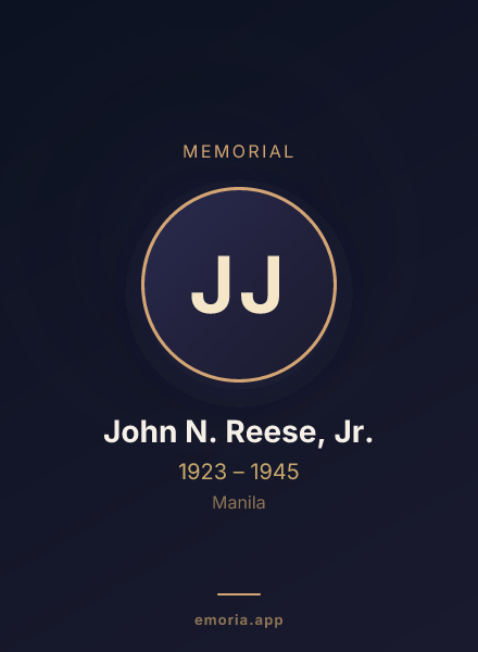 Memorial portrait of John N. Reese, Jr.