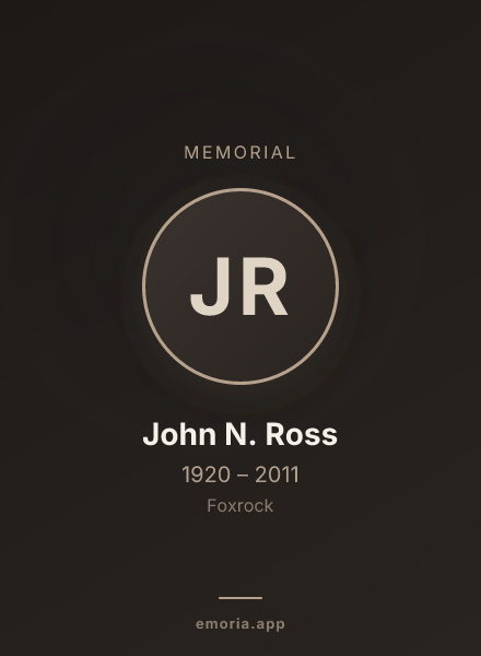 Memorial portrait of John N. Ross