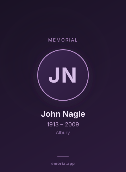 Memorial portrait of John Nagle