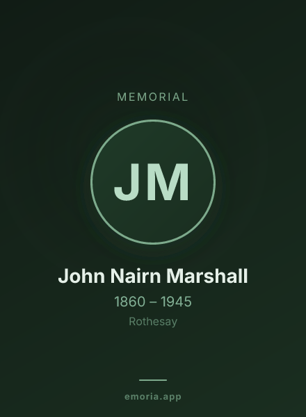 Memorial portrait of John Nairn Marshall