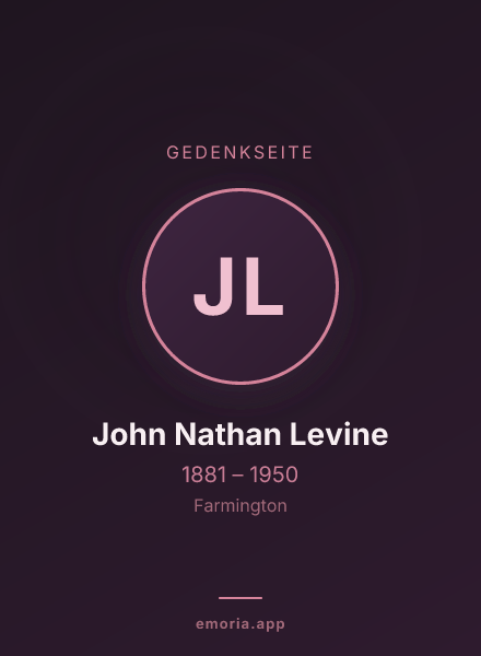 Gedenkportrait von John Nathan Levine