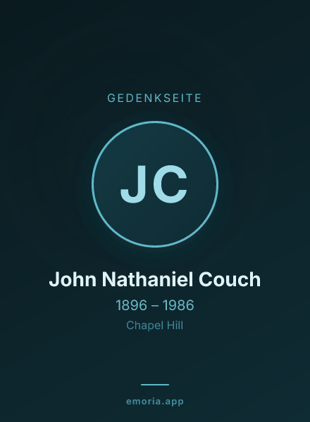 Gedenkportrait von John Nathaniel Couch