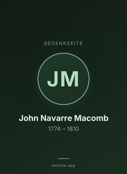 Gedenkportrait von John Navarre Macomb