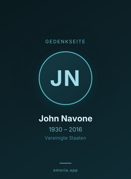 Gedenkportrait von John Navone