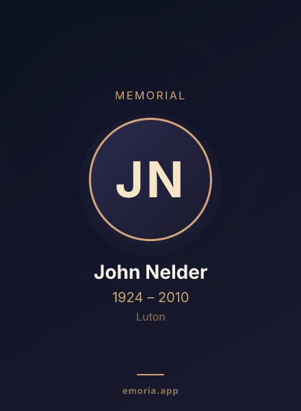 Memorial portrait of John Nelder