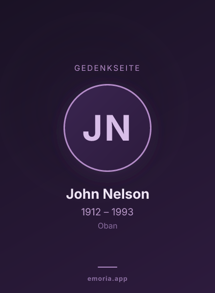 Gedenkportrait von John Nelson