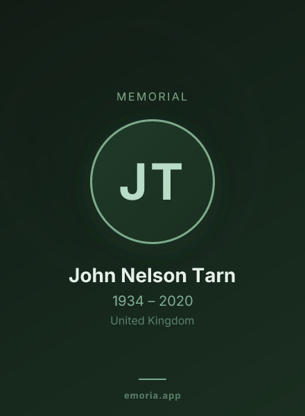 Memorial portrait of John Nelson Tarn