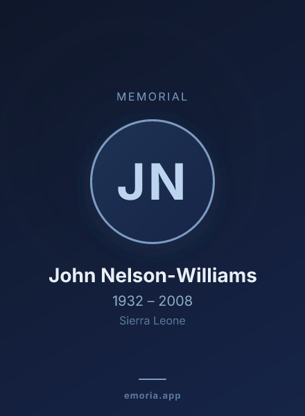 Memorial portrait of John Nelson-Williams