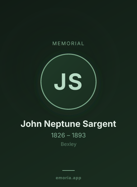 Memorial portrait of John Neptune Sargent
