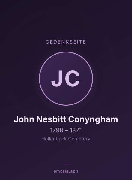 Gedenkportrait von John Nesbitt Conyngham