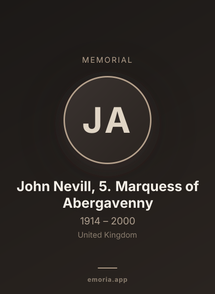 Memorial portrait of John Nevill, 5. Marquess of Abergavenny