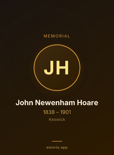 Memorial portrait of John Newenham Hoare
