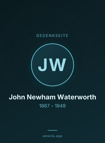 Gedenkportrait von John Newham Waterworth