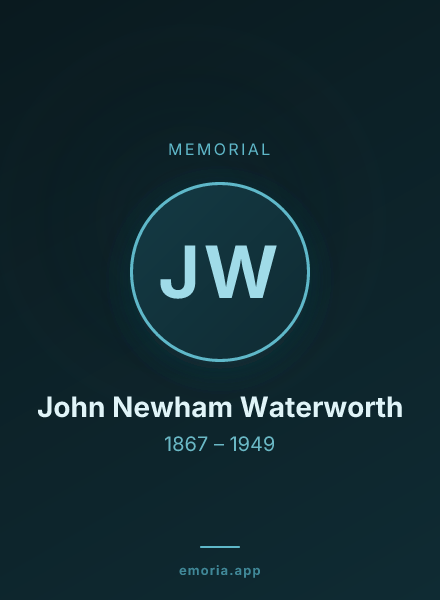 Memorial portrait of John Newham Waterworth