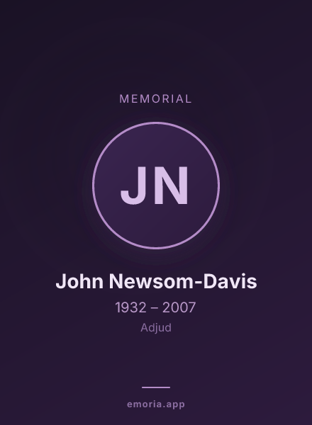 Memorial portrait of John Newsom-Davis