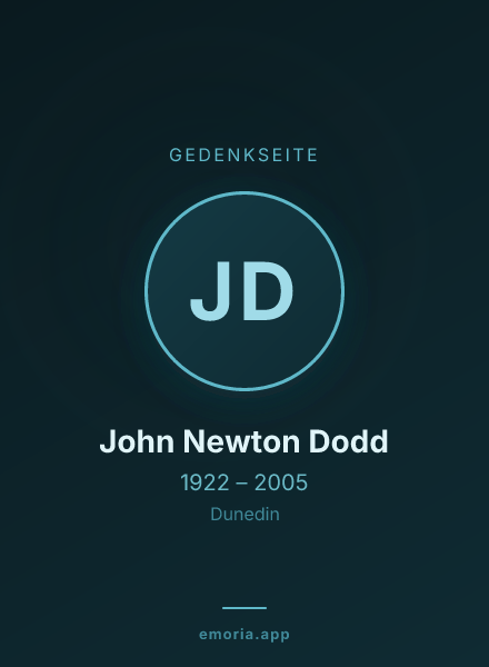 Gedenkportrait von John Newton Dodd