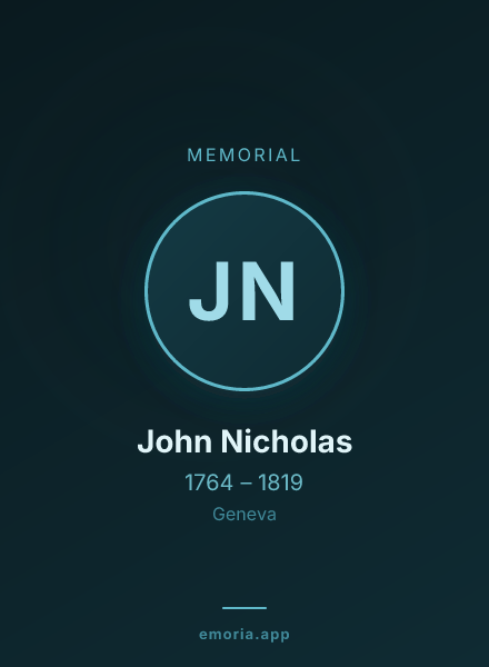 Memorial portrait of John Nicholas