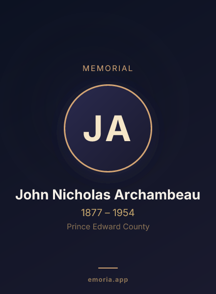 Memorial portrait of John Nicholas Archambeau