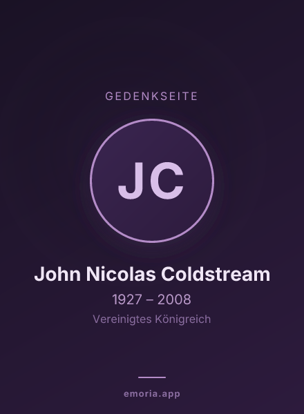 Gedenkportrait von John Nicolas Coldstream