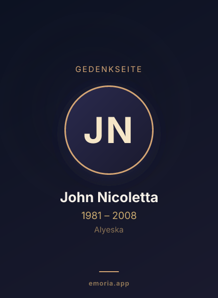 Gedenkportrait von John Nicoletta