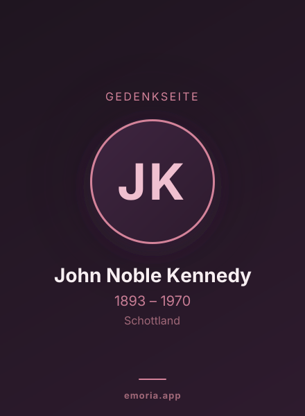 Gedenkportrait von John Noble Kennedy