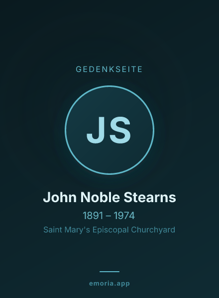 Gedenkportrait von John Noble Stearns