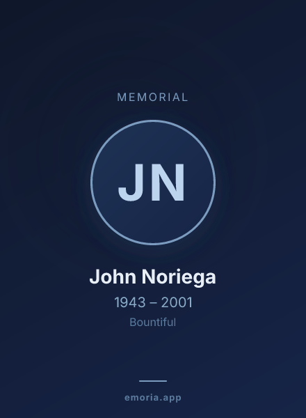 Memorial portrait of John Noriega