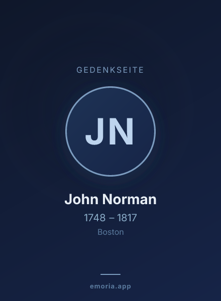 Gedenkportrait von John Norman
