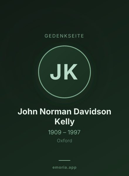 Gedenkportrait von John Norman Davidson Kelly