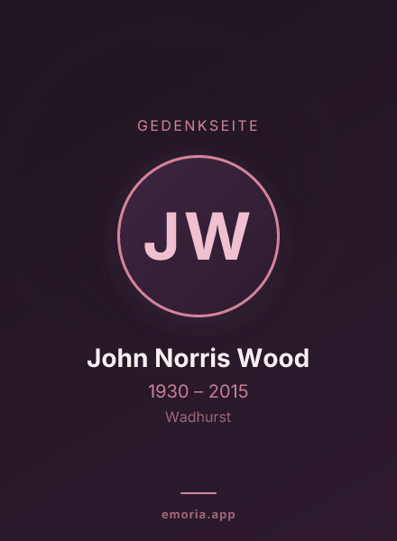 Gedenkportrait von John Norris Wood