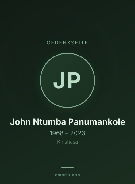 Gedenkportrait von John Ntumba Panumankole