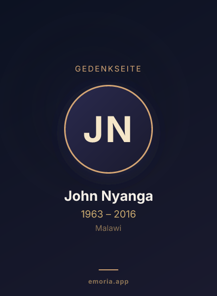 Gedenkportrait von John Nyanga