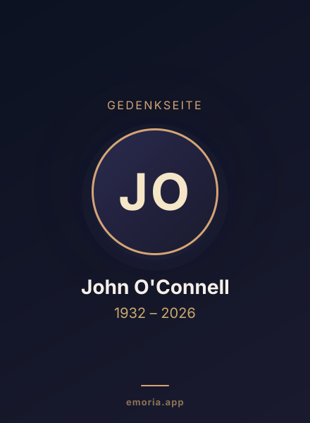 Gedenkportrait von John O'Connell