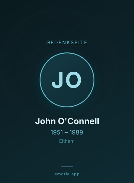 Gedenkportrait von John O'Connell