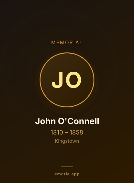 Memorial portrait of John O'Connell